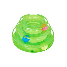 Load image into Gallery viewer, Three Levels pet cat toy Tower Tracks Disc cat Intelligence Amusement triple  disc cat toys ball Training Amusement plate
