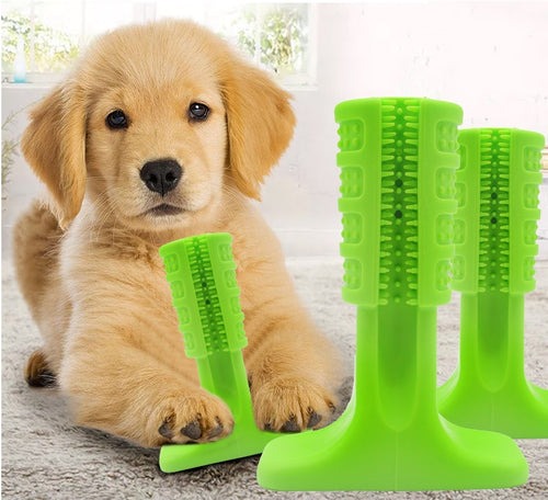 Pet Dog Toothbrush Chew Toy Doggy Brush Stick Soft Rubber Teeth Cleaning Dot Massage for puppy pets Tartar  removal Tool