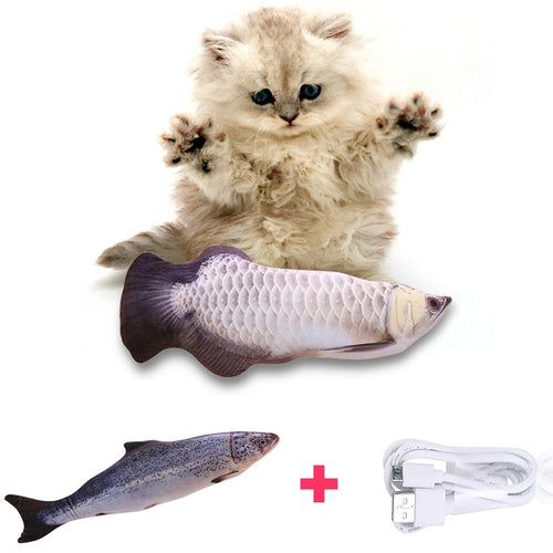 30CM Electronic Pet Cat Toy Electric USB Charging Simulation Fish Toys for Dog Cat Chewing Playing Biting Supplies Dropshiping