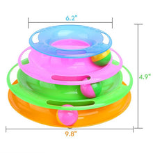 Load image into Gallery viewer, Funny Pet Toys Cat Crazy Ball Disk Interactive Amusement Plate Play Disc Trilaminar Turntable Cat Toy